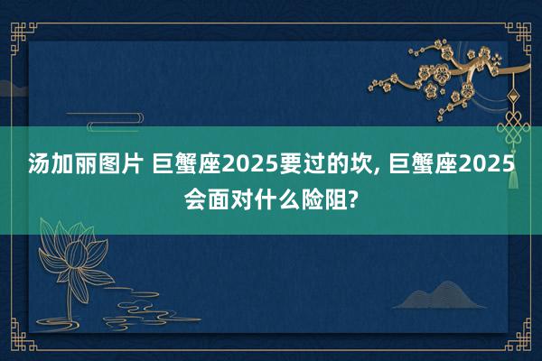 汤加丽图片 巨蟹座2025要过的坎, 巨蟹座2025会面对什么险阻?