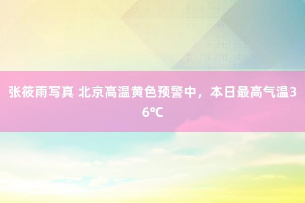 张筱雨写真 北京高温黄色预警中，本日最高气温36℃