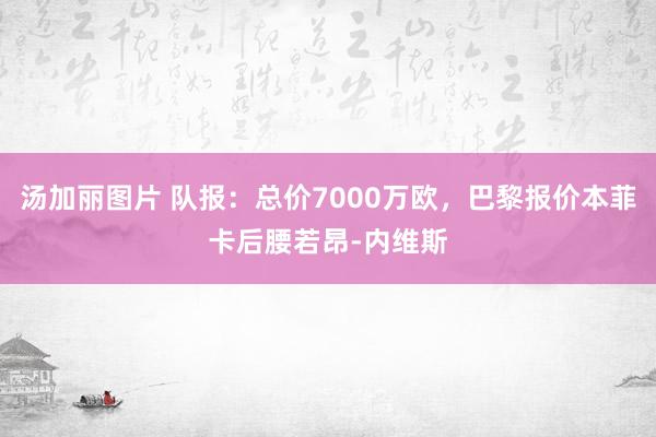 汤加丽图片 队报：总价7000万欧，巴黎报价本菲卡后腰若昂-内维斯